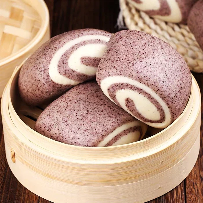 Black Rice Steamed Twisted Bread